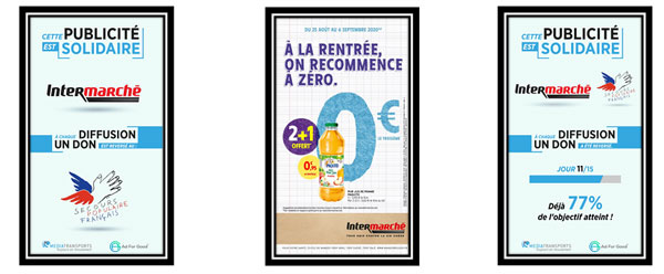 publicité Intermarché média transports